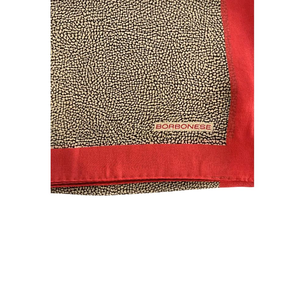 Borbonese Red Silk Women Scarf