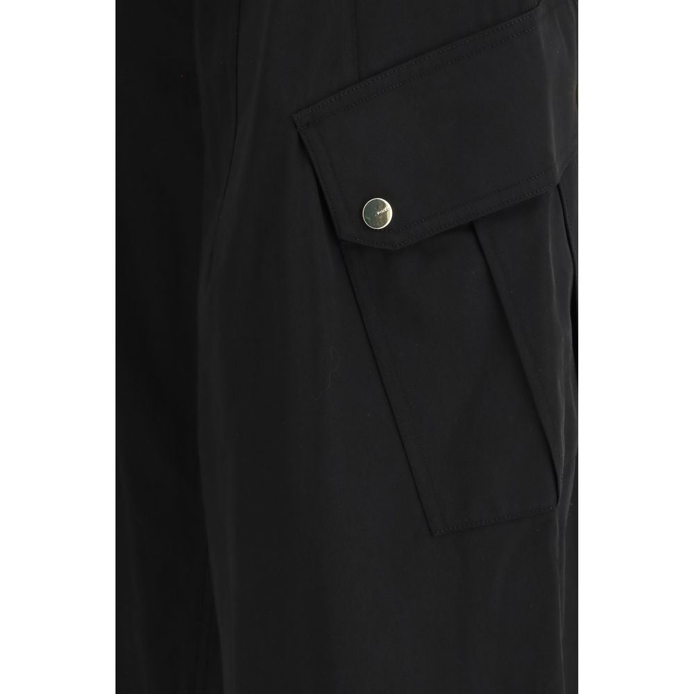 PINKO Black Cotton Cargo Pants