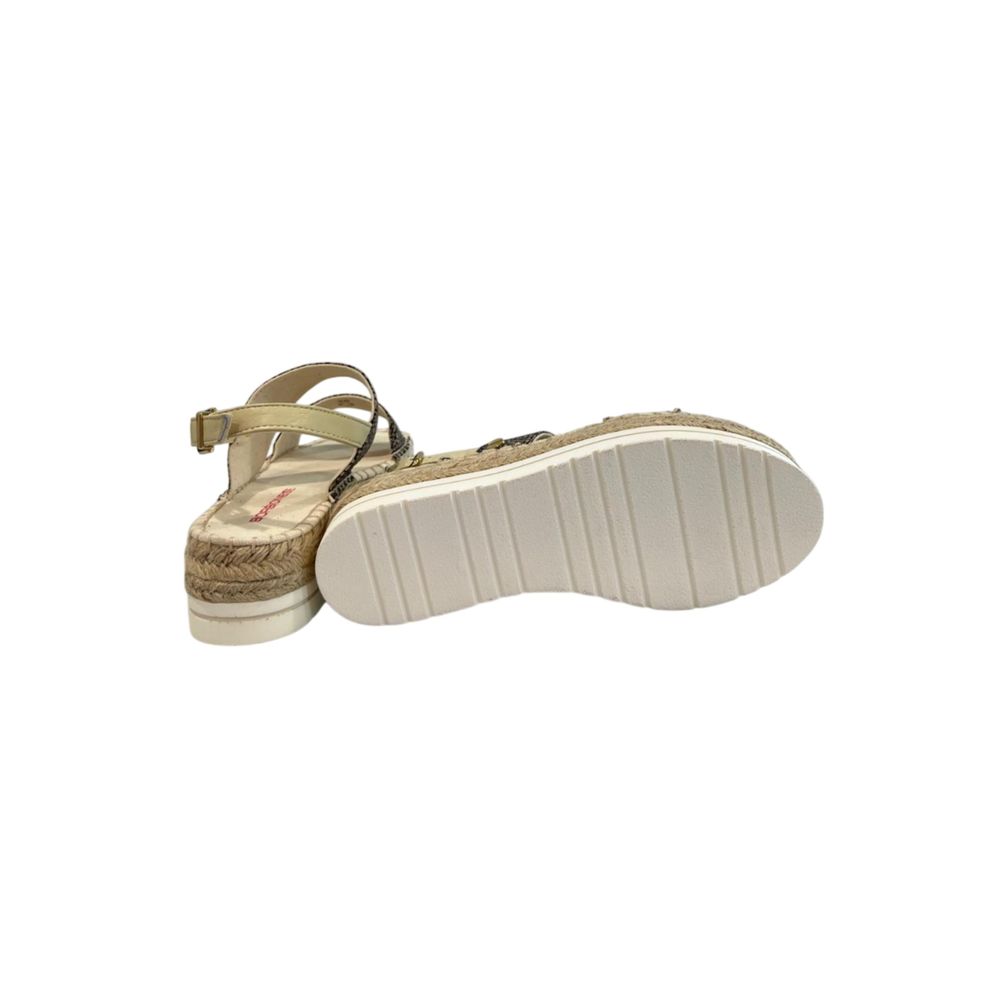 Borbonese Beige Fabric Sandal