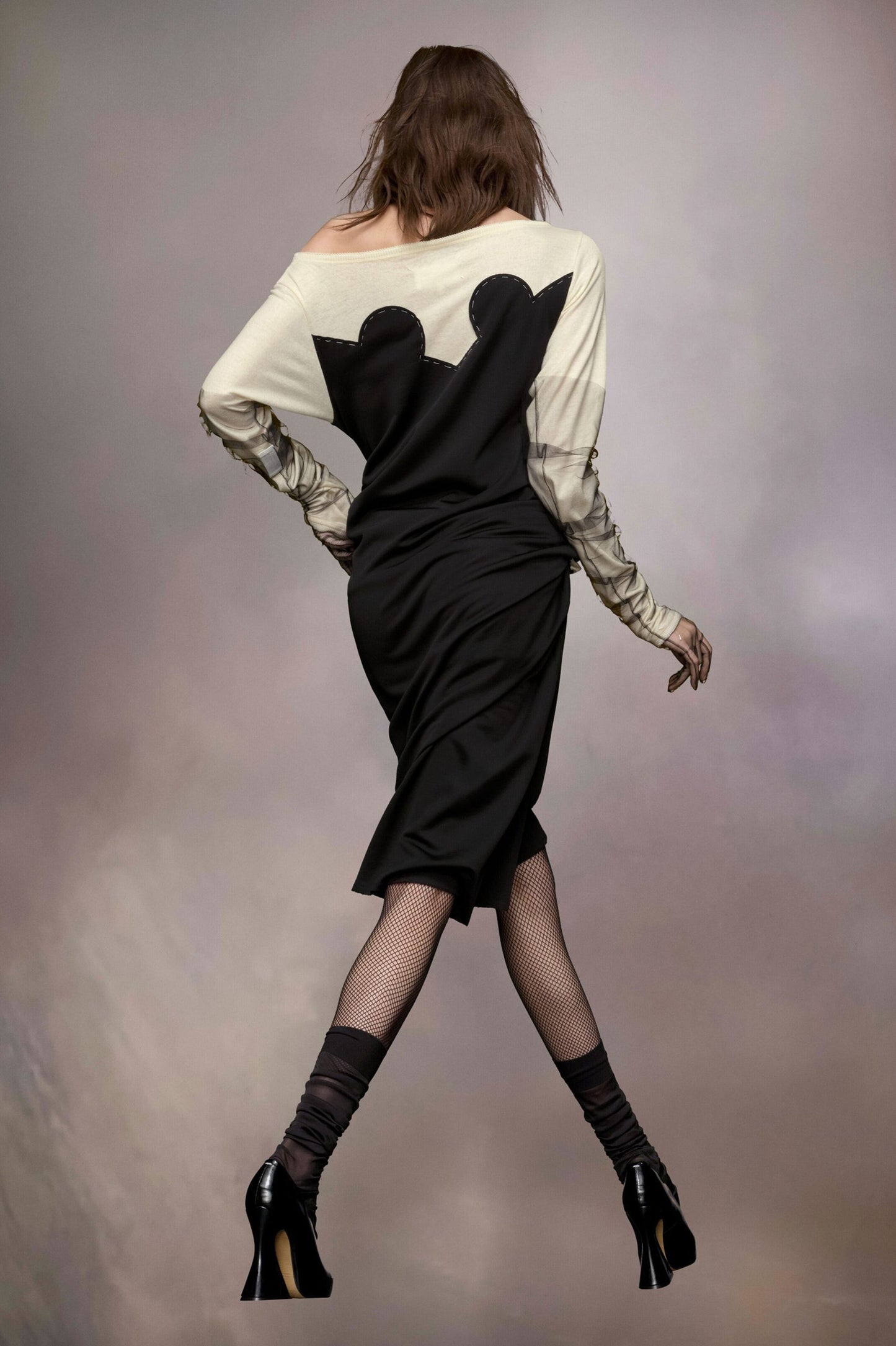 Maison Margiela Black Fibres Midi Dress