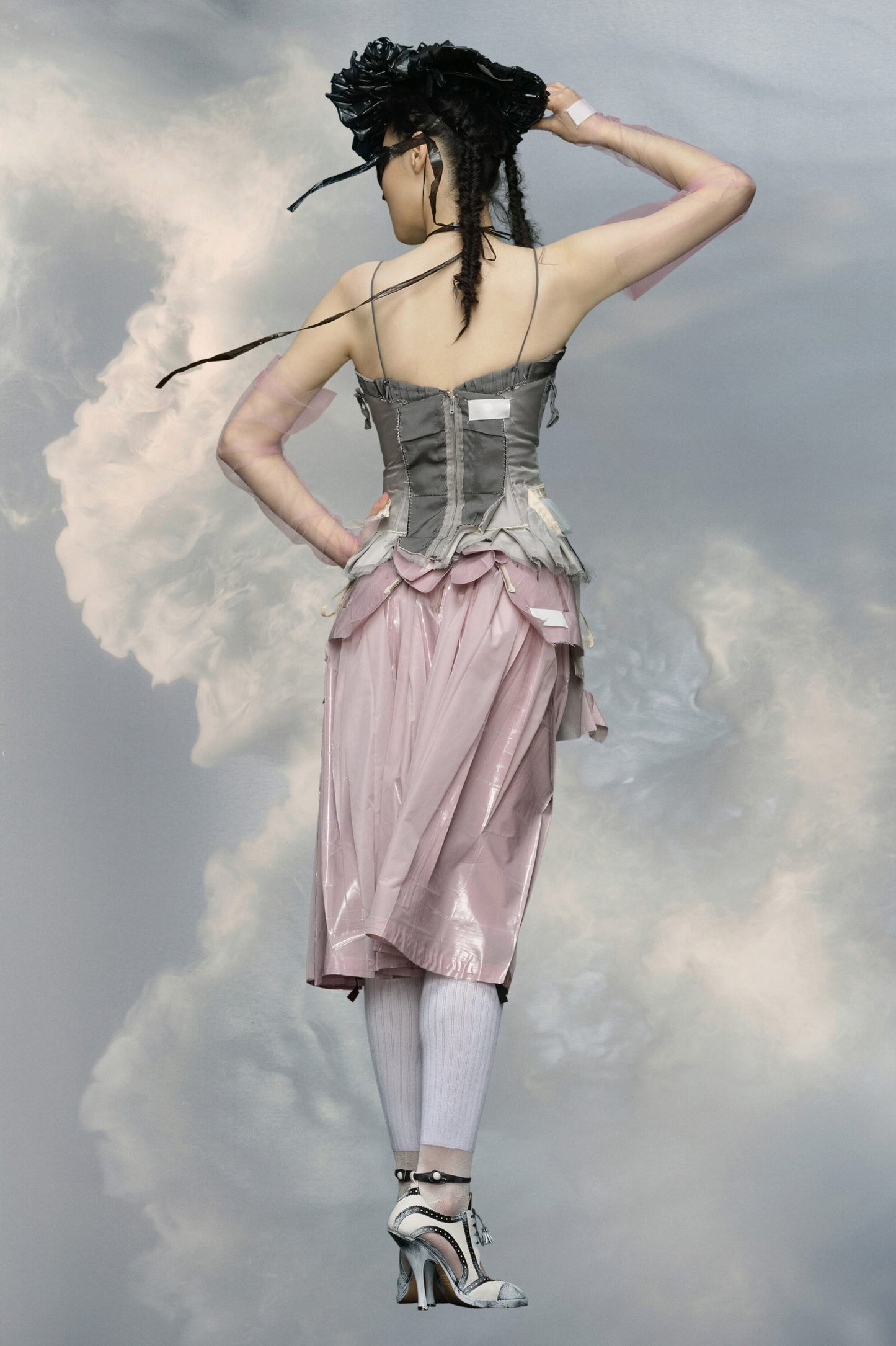 Maison Margiela Pink Fibres Midi Skirt