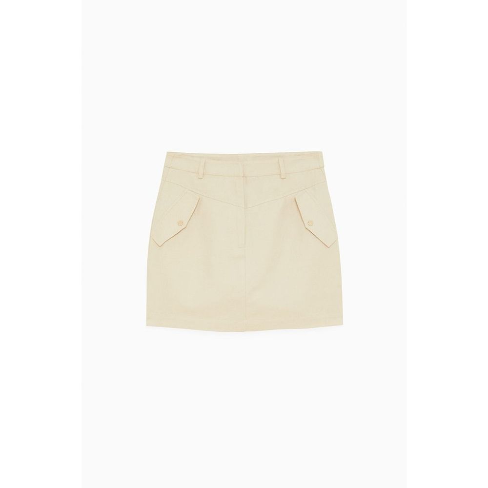 Patrizia Pepe Beige Cotton Mini Skirt