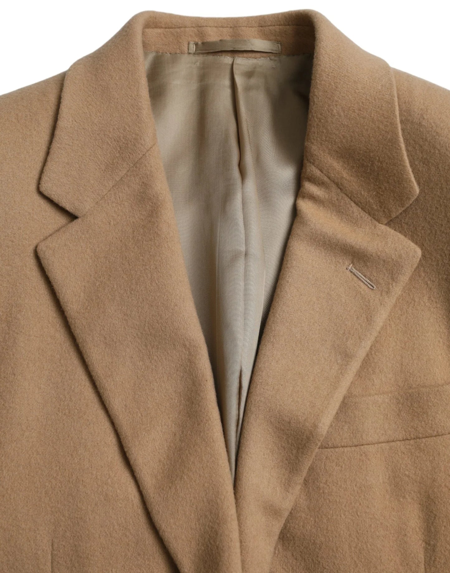 Camel wool designer blazer with lapel collar from ONJEL Fashion Boutique