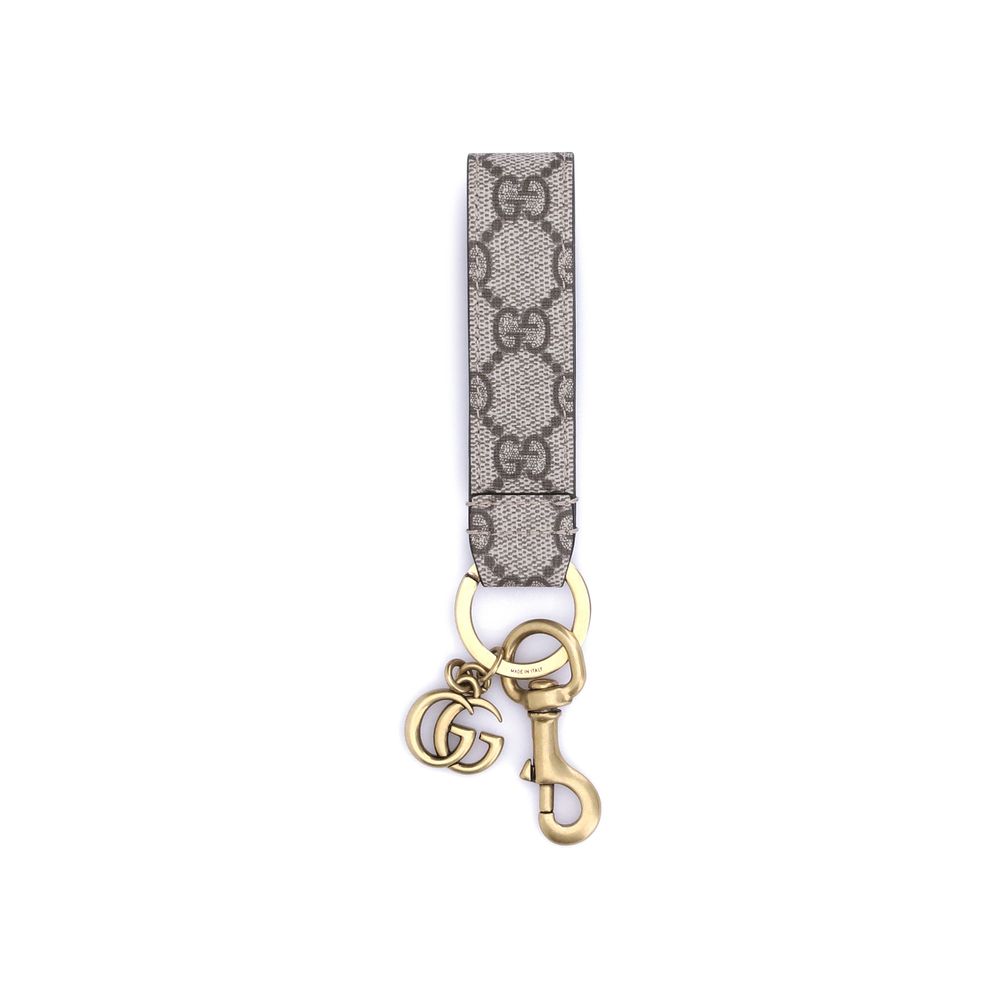 Gucci Beige Brass Keychain