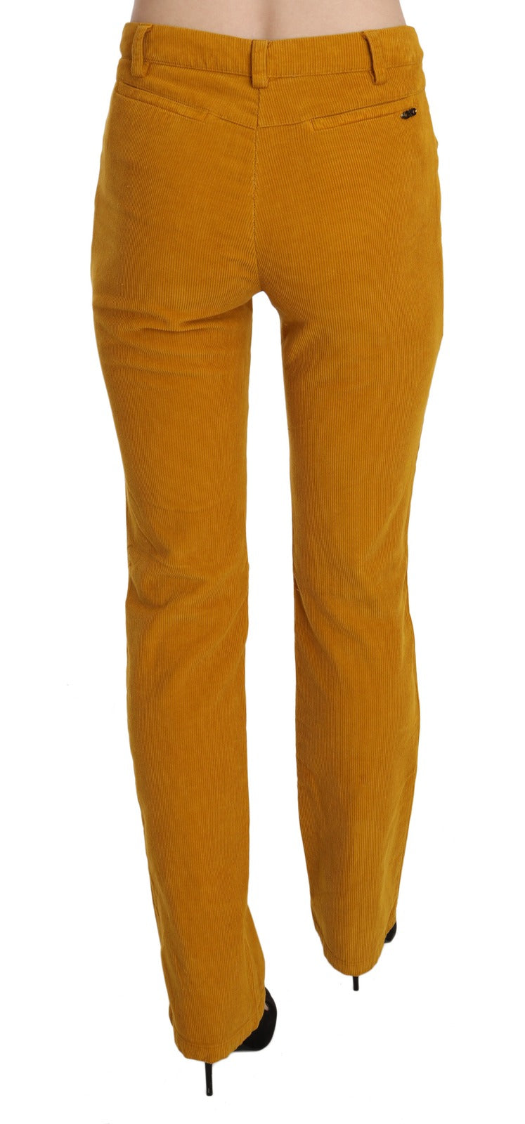 Costume National Orange High Waist Straight Trouser Pants