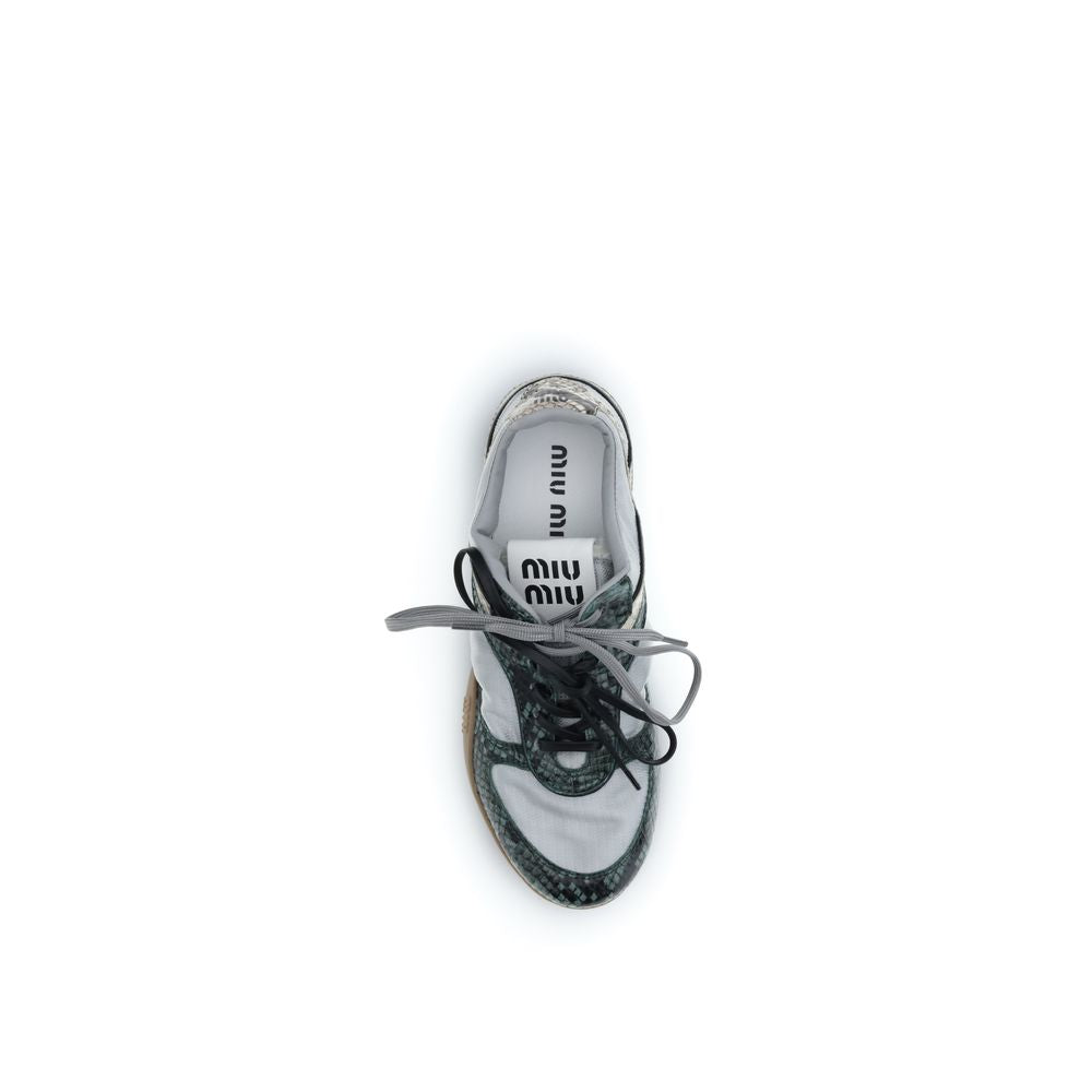 Miu Miu Gray Other Fibres Athletic Sneakers