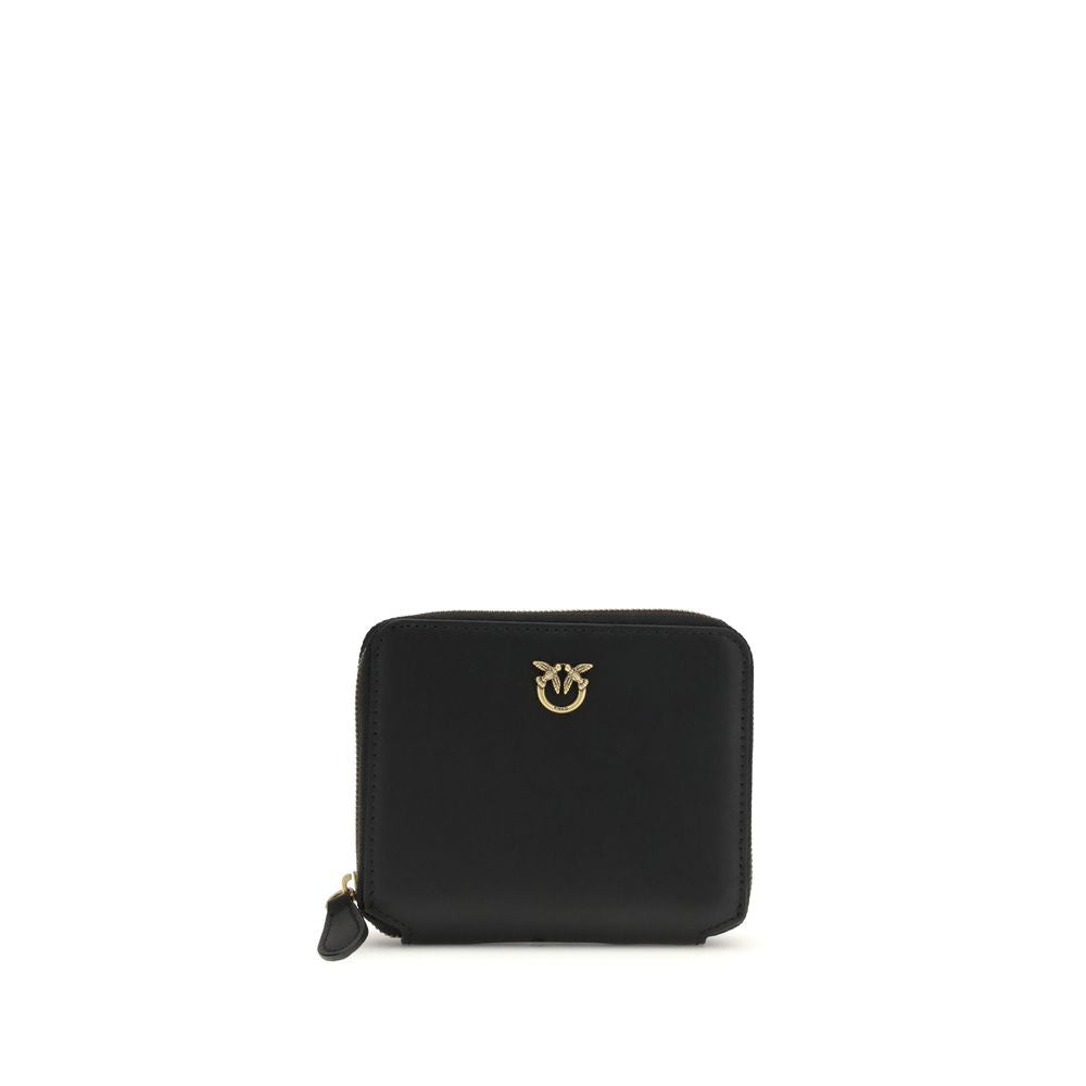 PINKO Black Calf Leather Bos Taurus Wallet