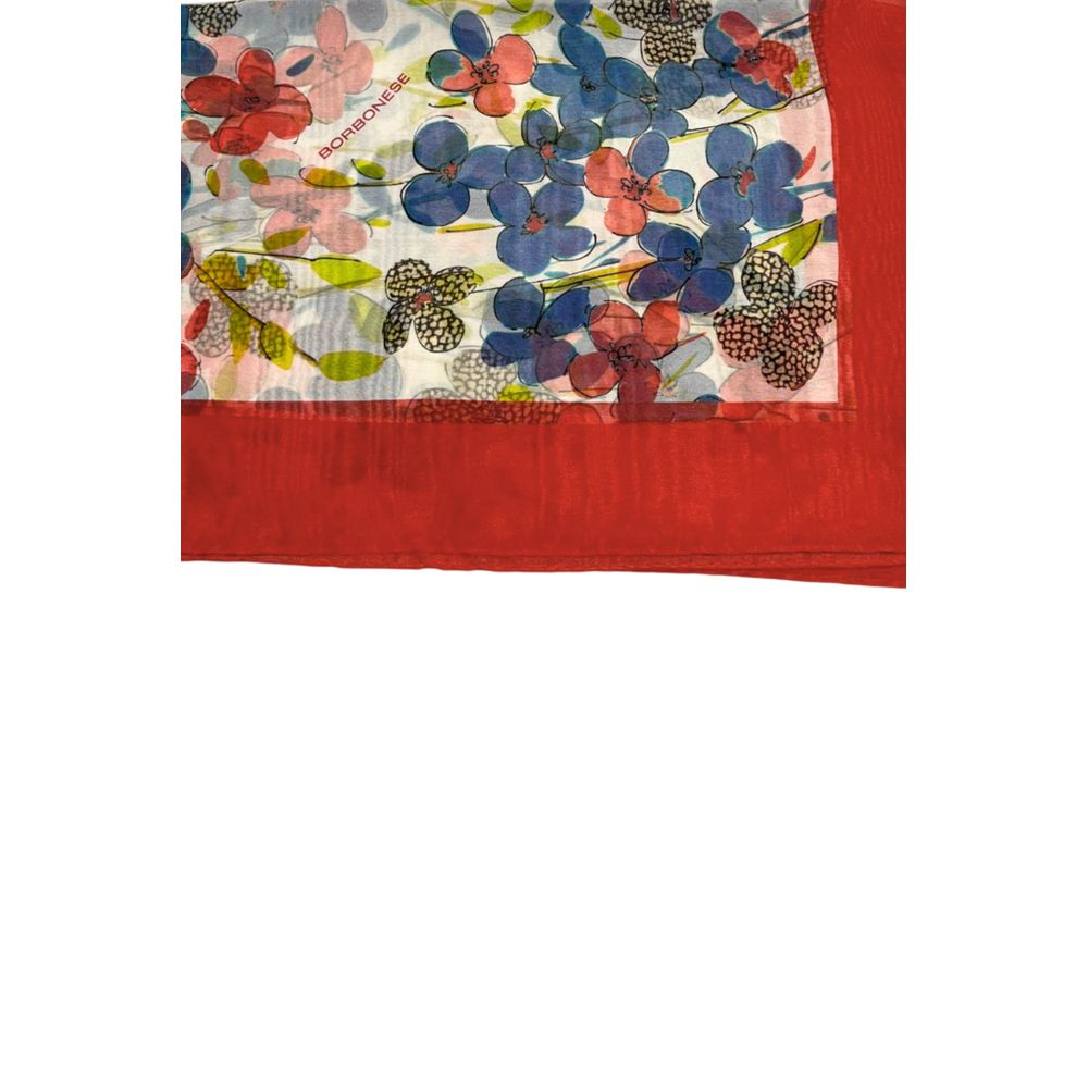 Borbonese Red Silk Women Scarf