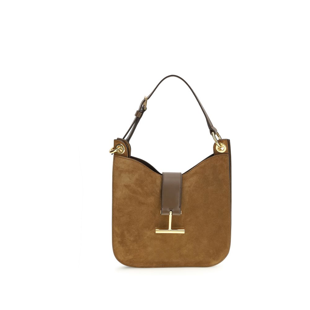 Tom Ford Brown Calf Leather Bos Taurus Shoulder Bag