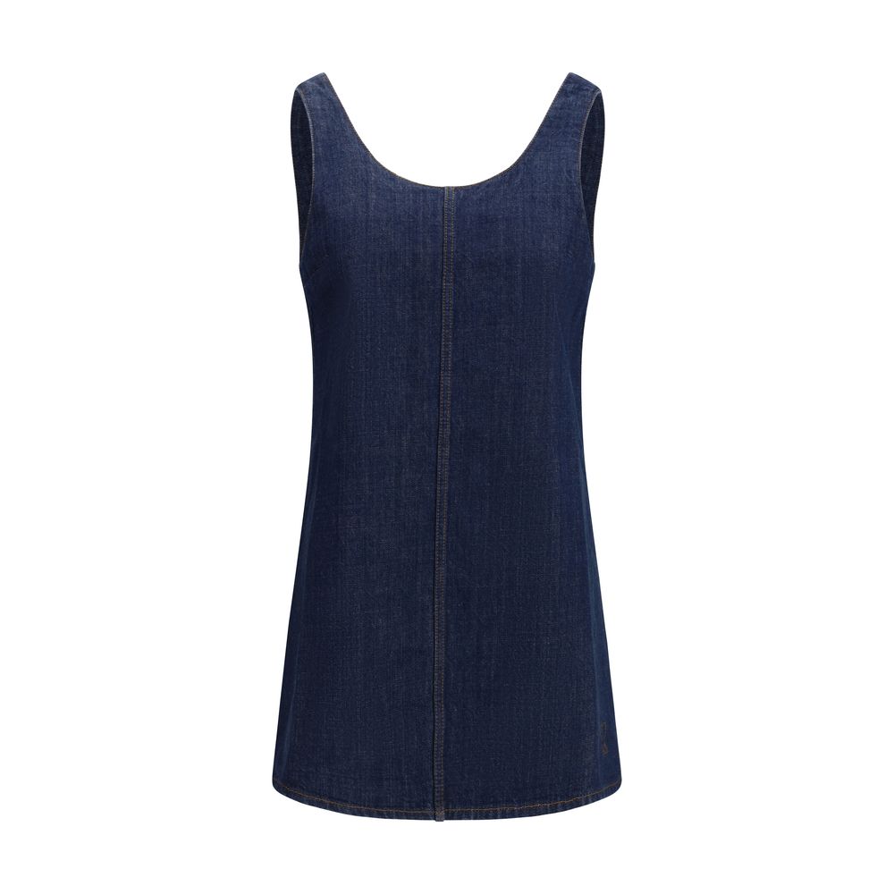 Ami Paris Blue Cotton Casual Dress