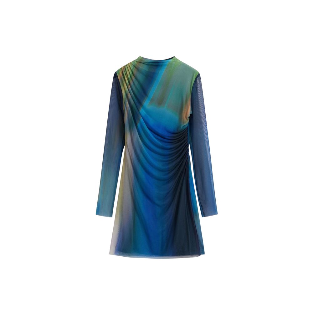 Desigual Blue Polyester Short Dress