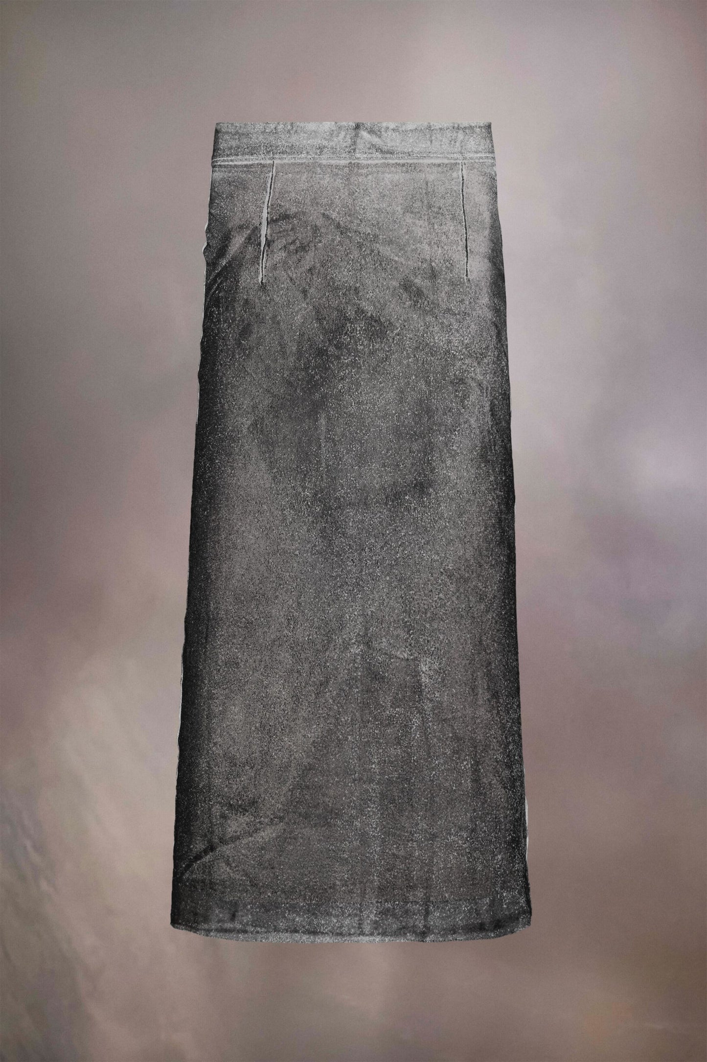 Maison Margiela Black And White Fibres Midi Skirt