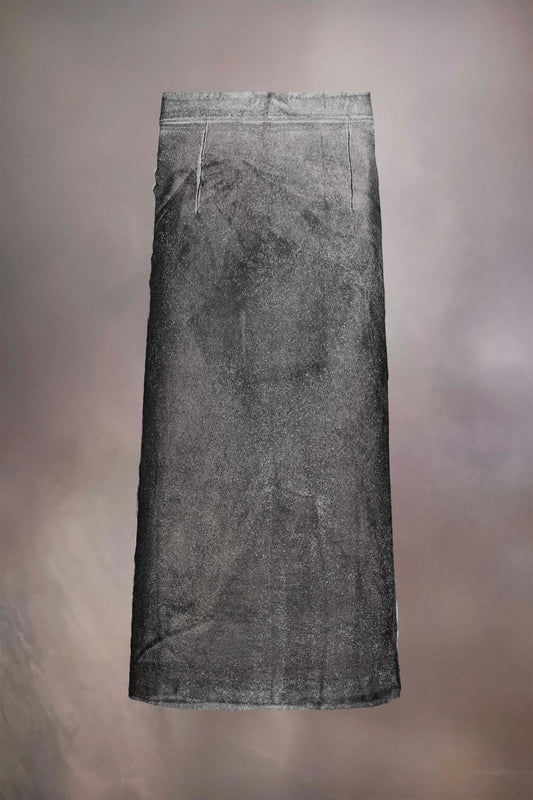 Maison Margiela Black And White Fibres Midi Skirt