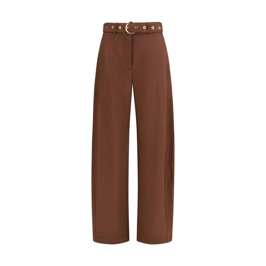 PINKO Brown Viscose Casual Pants