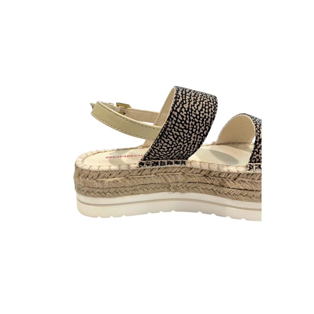 Borbonese Beige Fabric Sandal