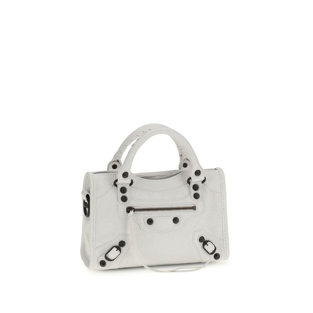 Balenciaga White Calf Leather Bos Taurus Handbag