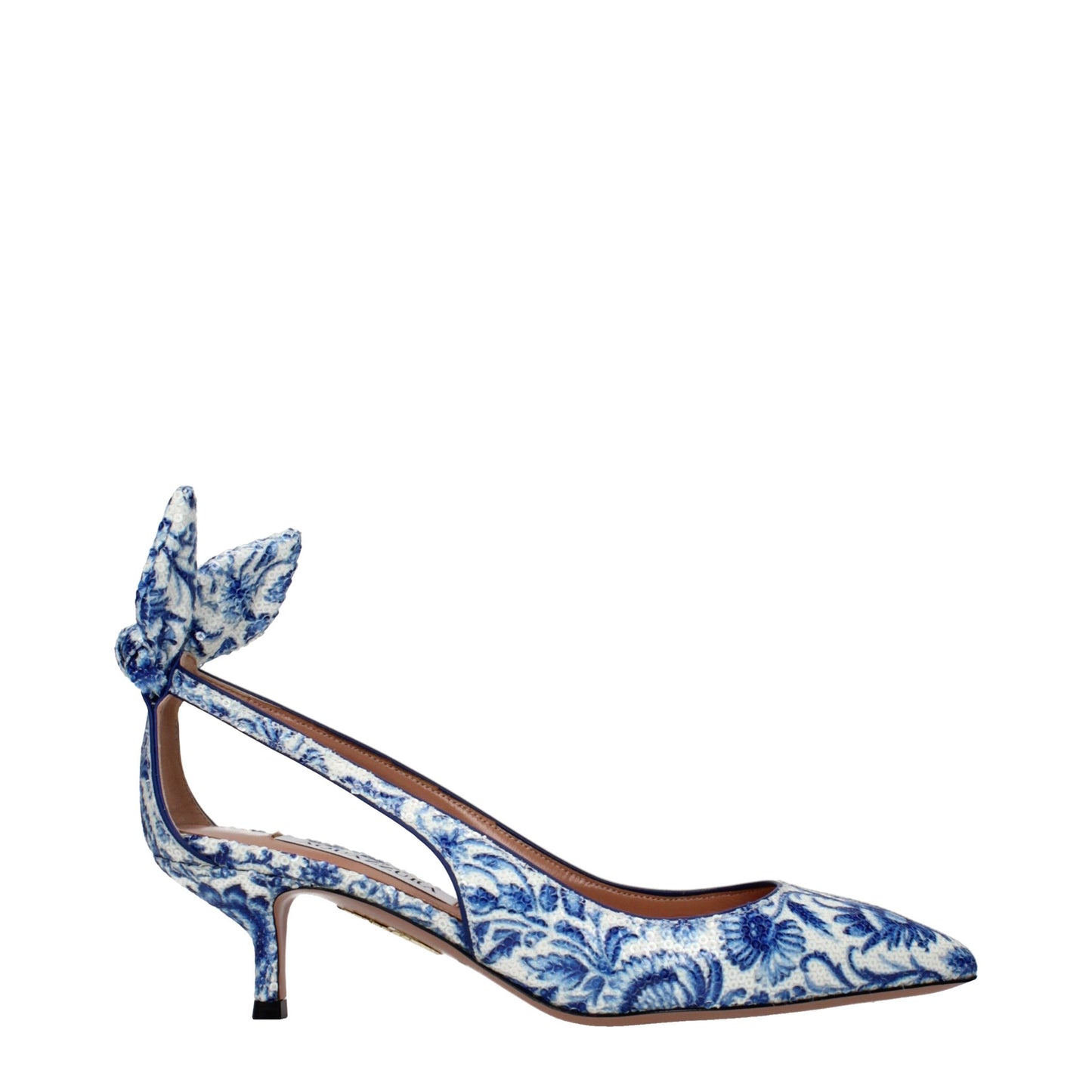 Aquazzura Blue Paillettes High Heel Pumps