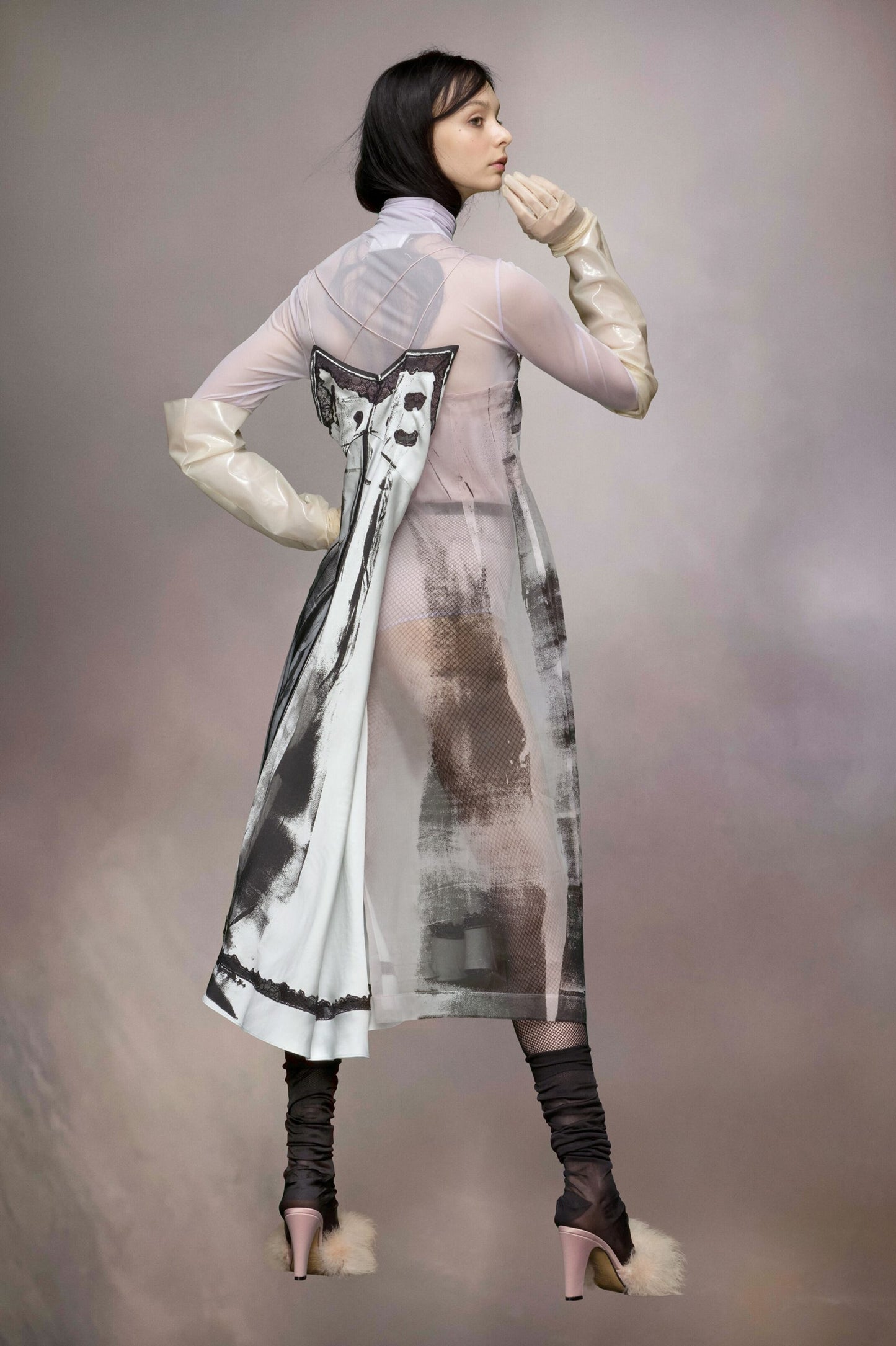 Maison Margiela Green Fibres Midi Dress