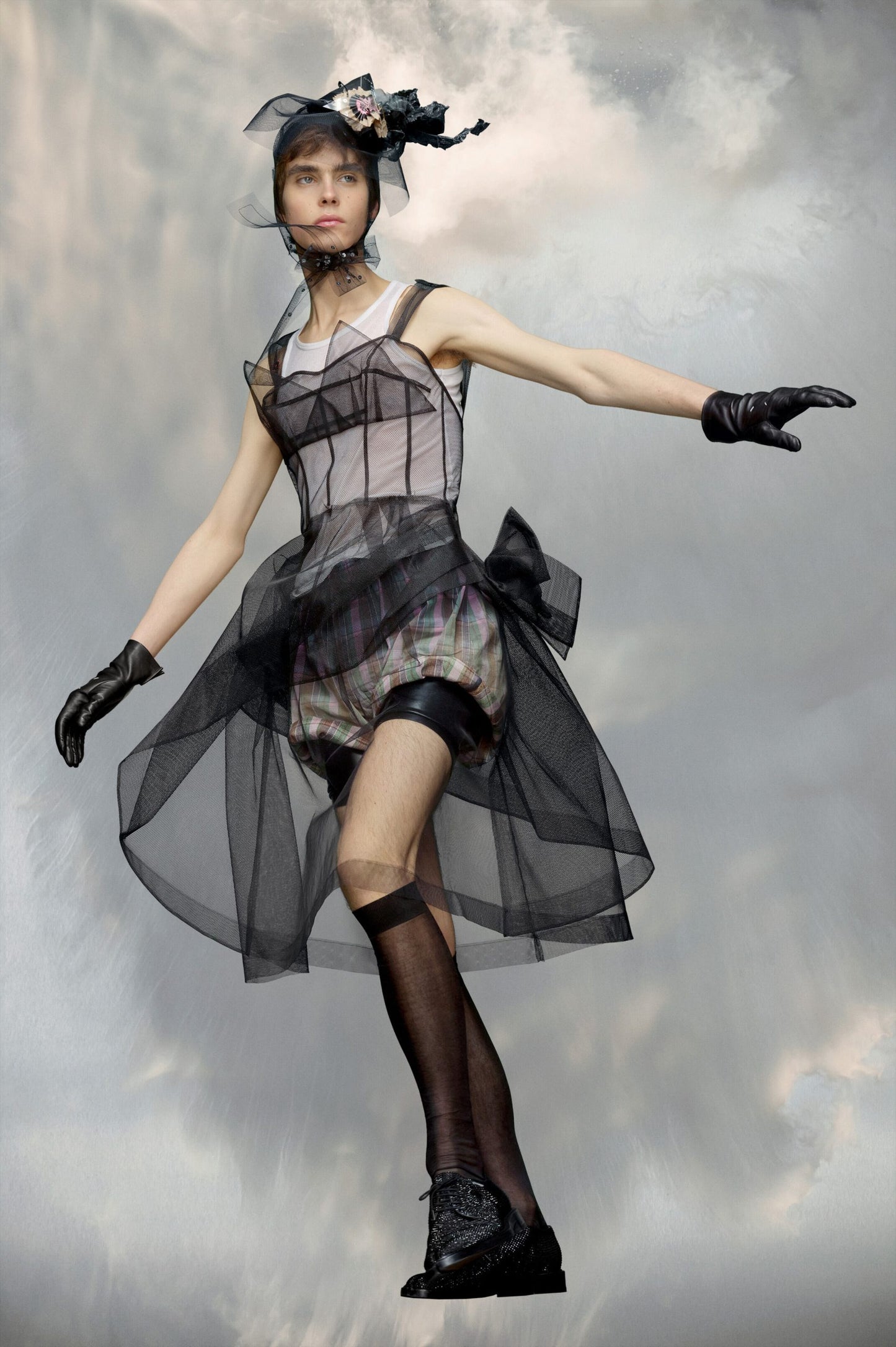 Maison Margiela Black Fibres Midi Dress