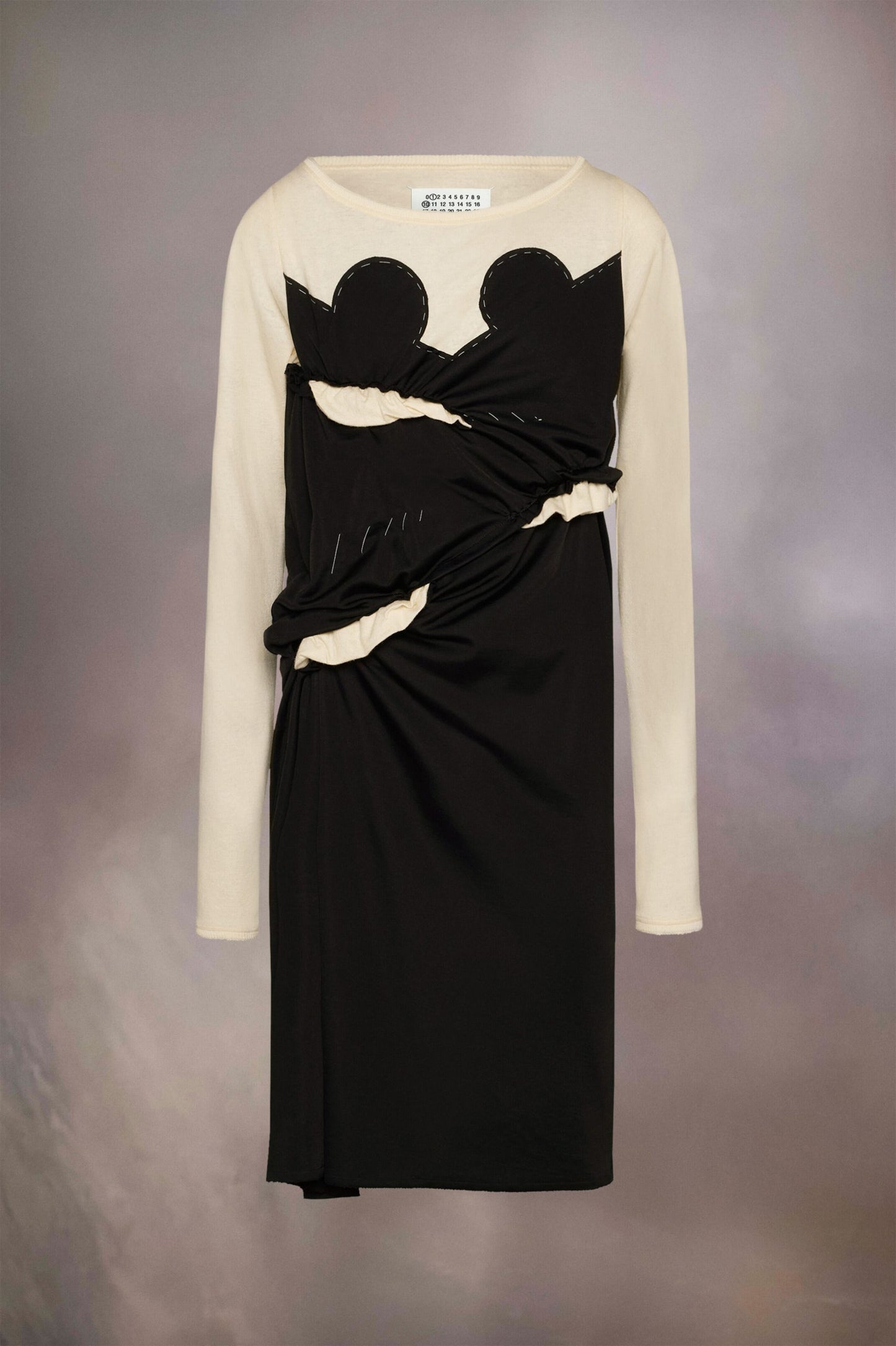 Maison Margiela Black Fibres Midi Dress