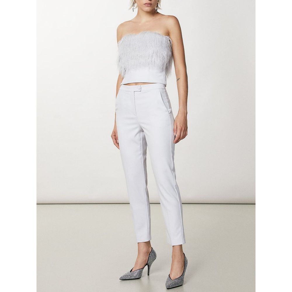 Patrizia Pepe White Polyester Casual Pants