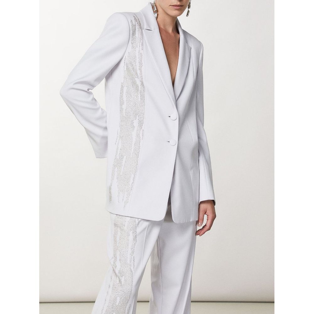 Patrizia Pepe White Polyester Blazer