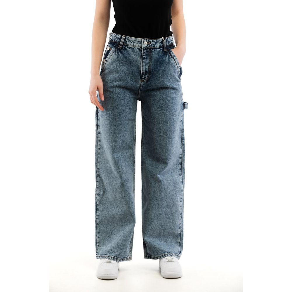 Moschino Multicolor Cotton Relaxed Fit Jeans