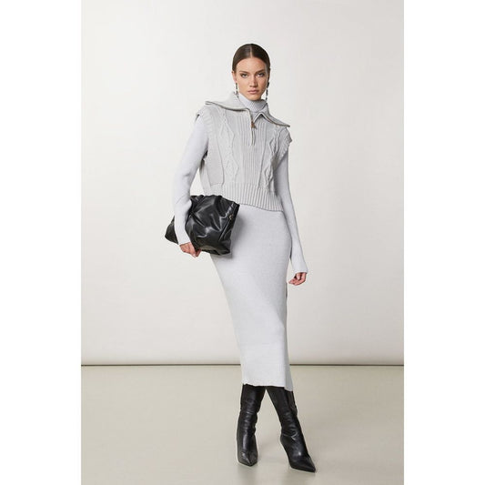 Patrizia Pepe White Viscose Casual Dress