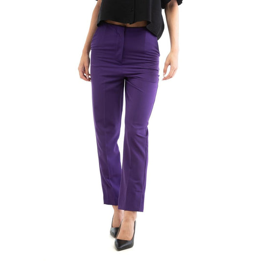 Patrizia Pepe Purple Polyester Casual Pants