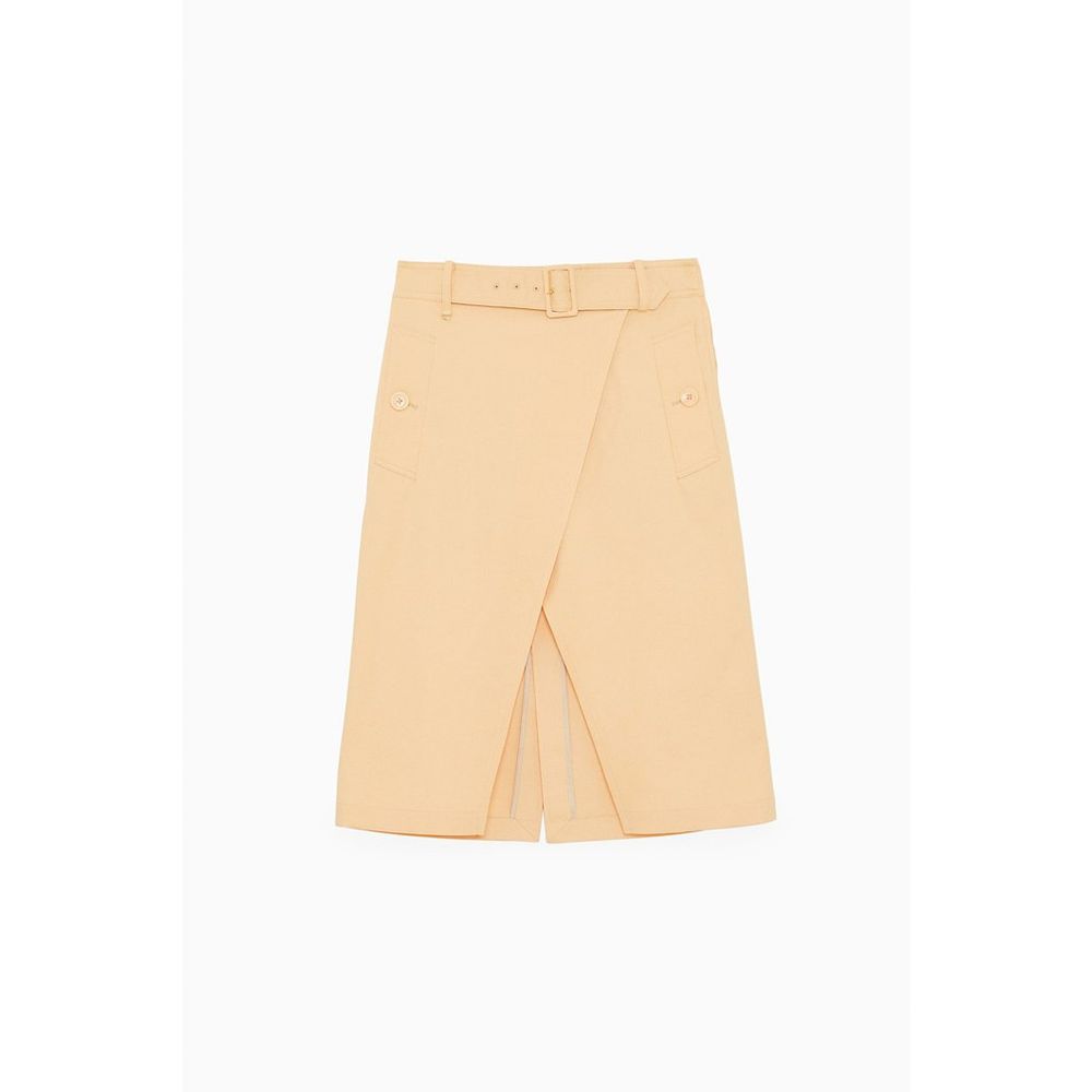 Patrizia Pepe Pink Cotton Midi Skirt