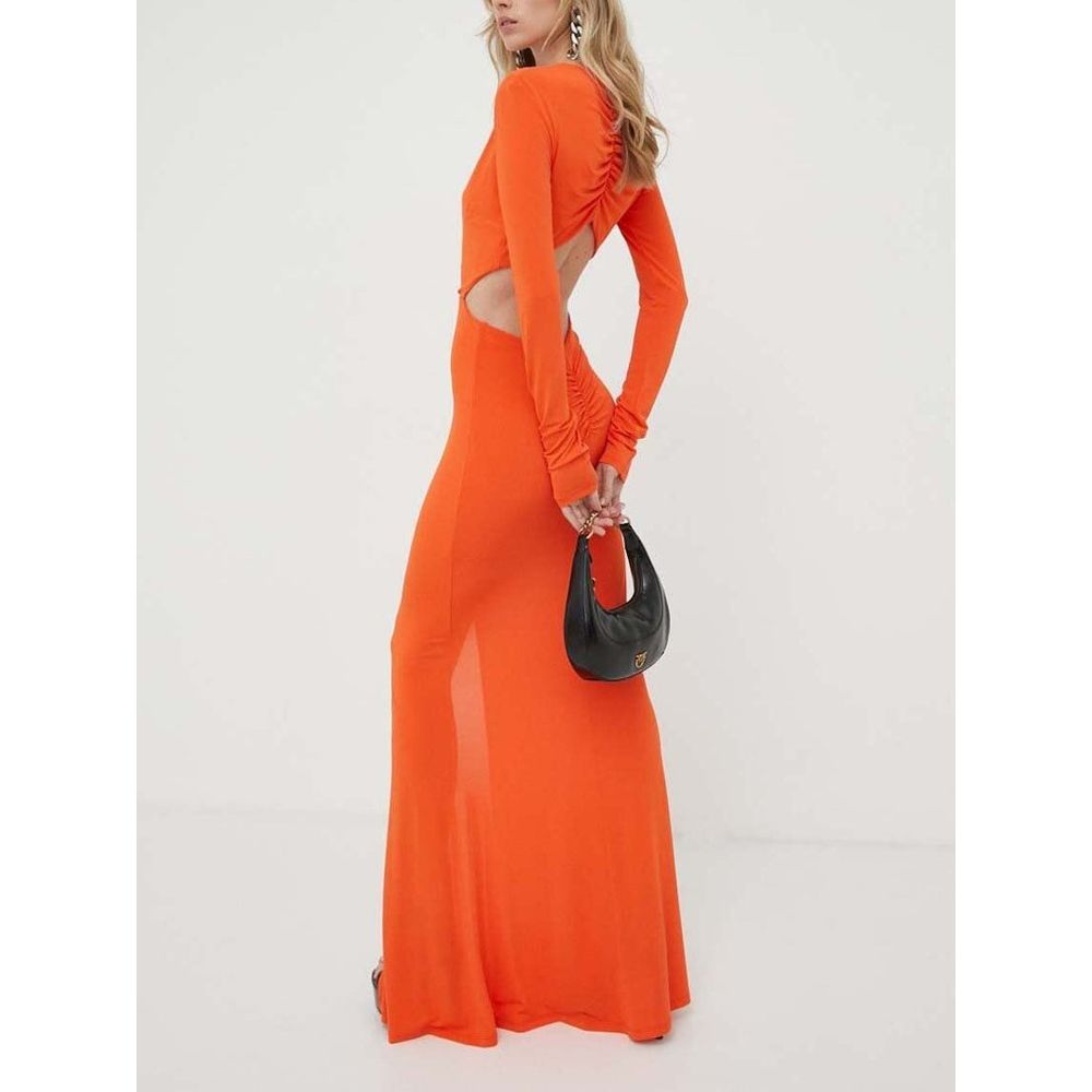 Patrizia Pepe Orange Acetate Casual Dress