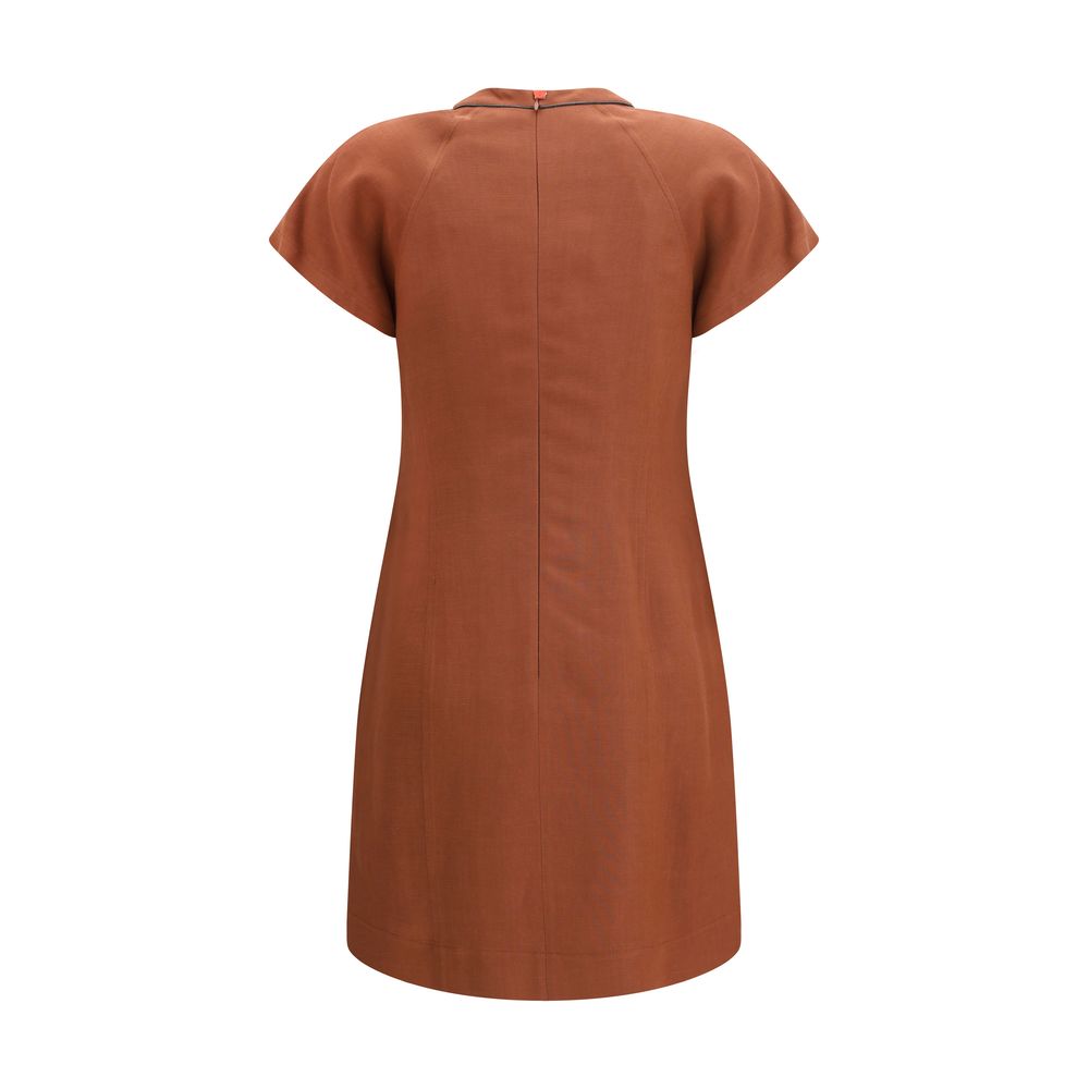 Brunello Cucinelli Brown Viscose Casual Dress