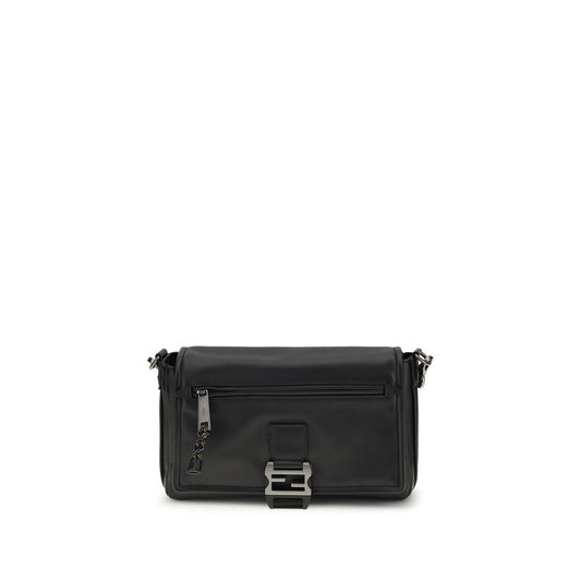 Fendi Black Calf Leather Bos Taurus Shoulder Bag
