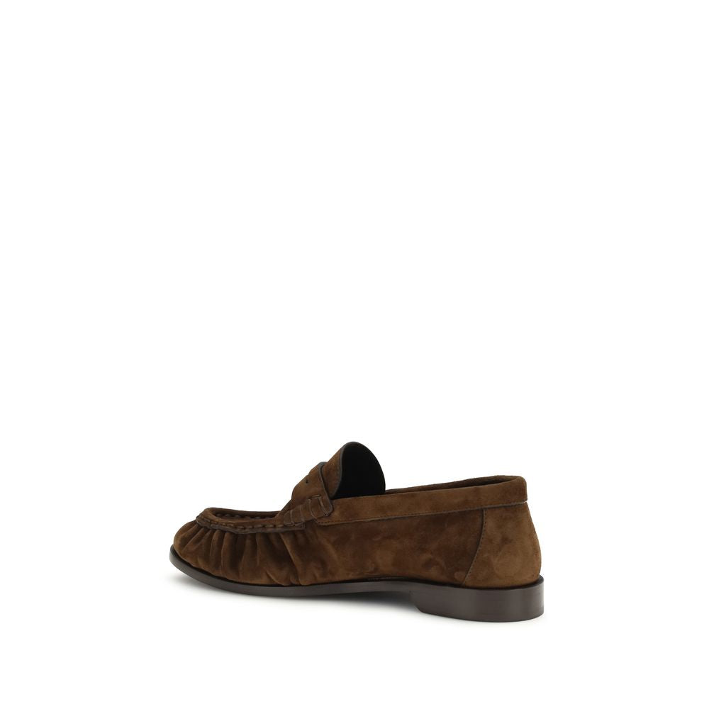 Saint Laurent Brown Calf Leather Bos Taurus Slip-On Loafers