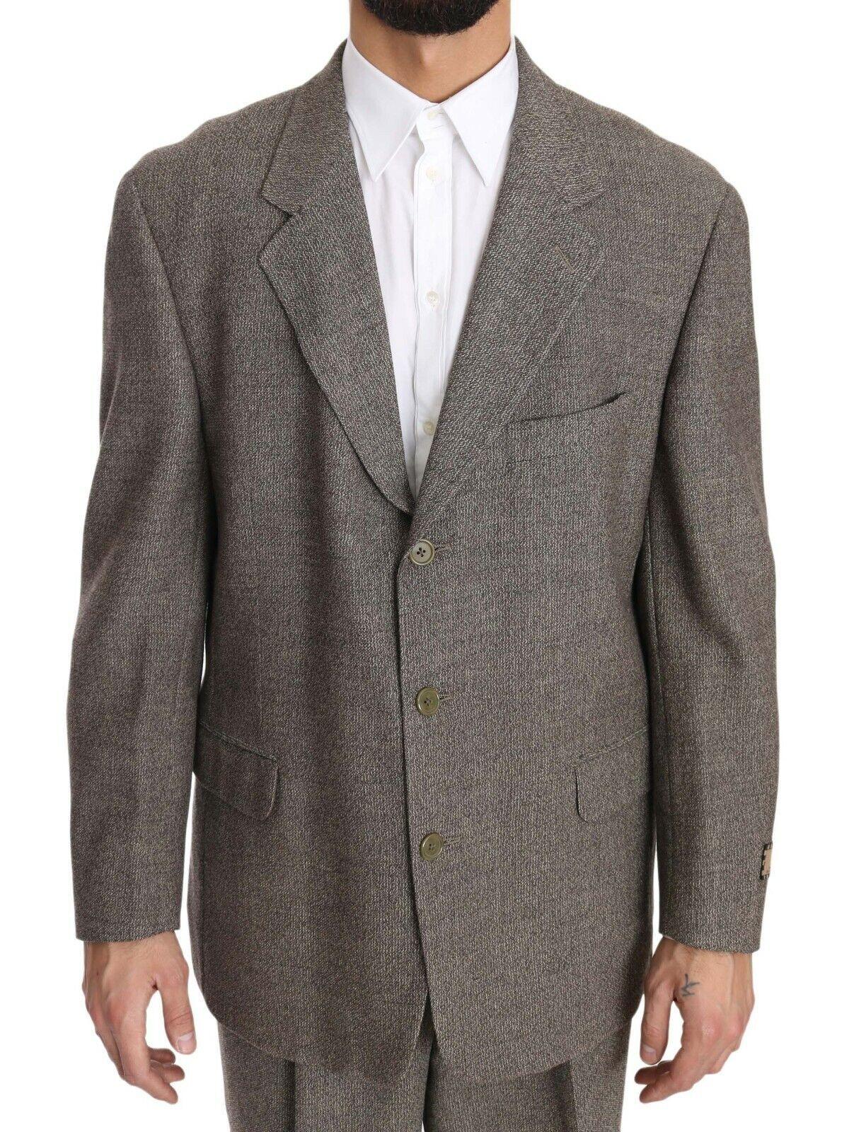 Man wearing a classic grey wool suit jacket and white shirt, ONJEL Fashion Boutique style
