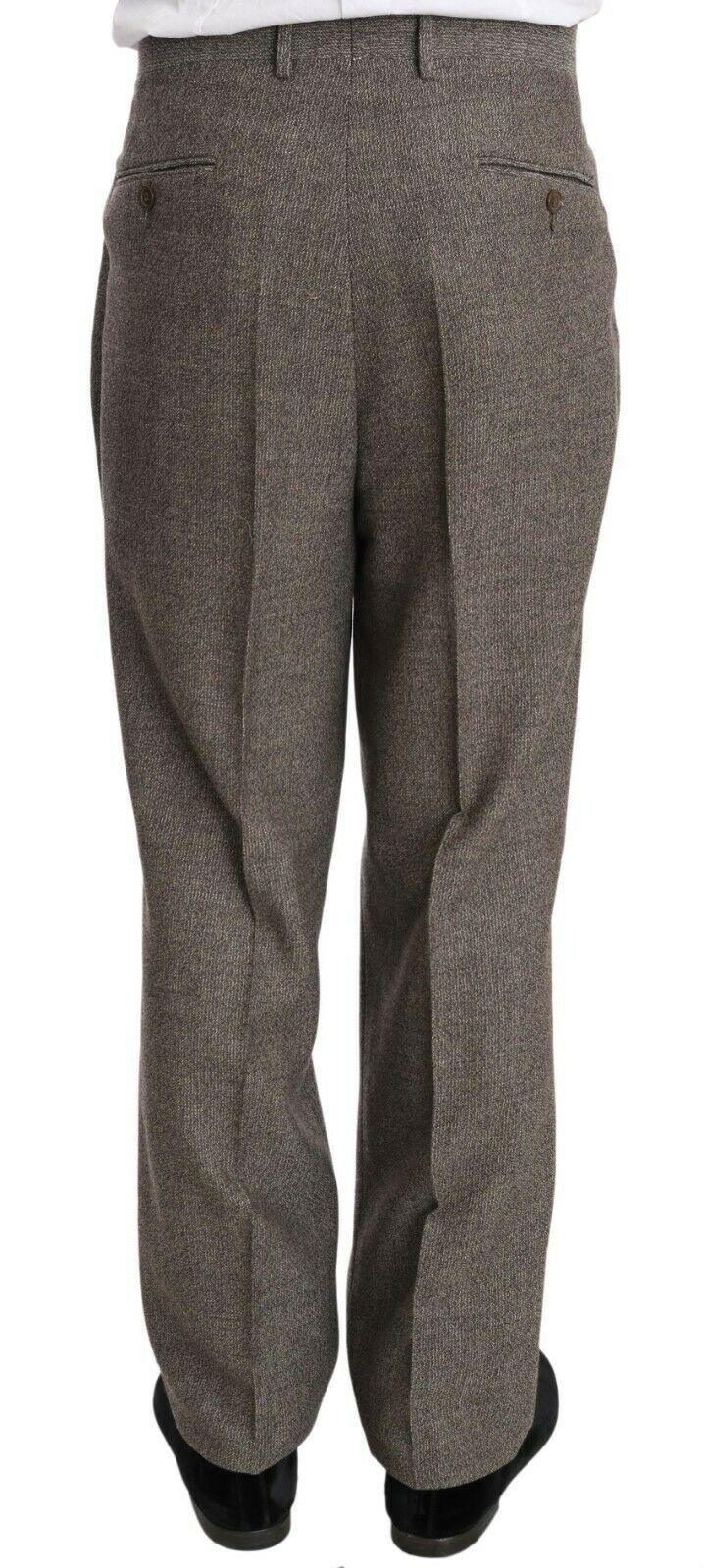 Tailored brown wool trousers with back welt pockets from ONJEL Fashion Boutique