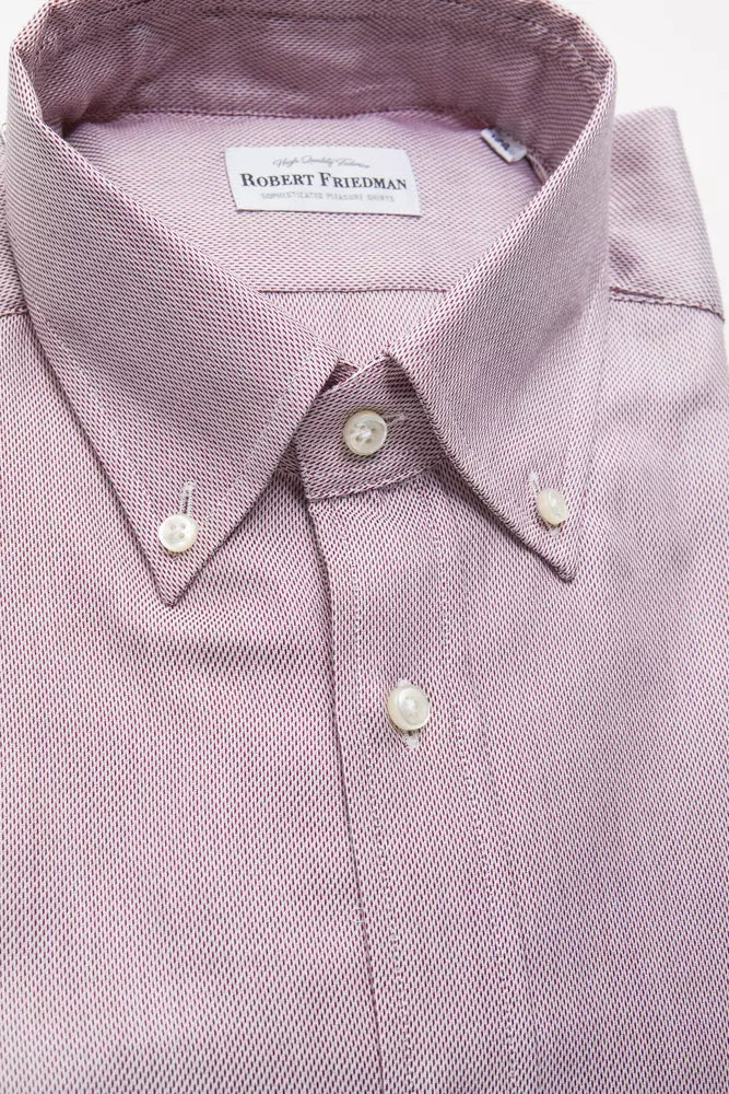 Robert Friedman Red Cotton Men's Shirt