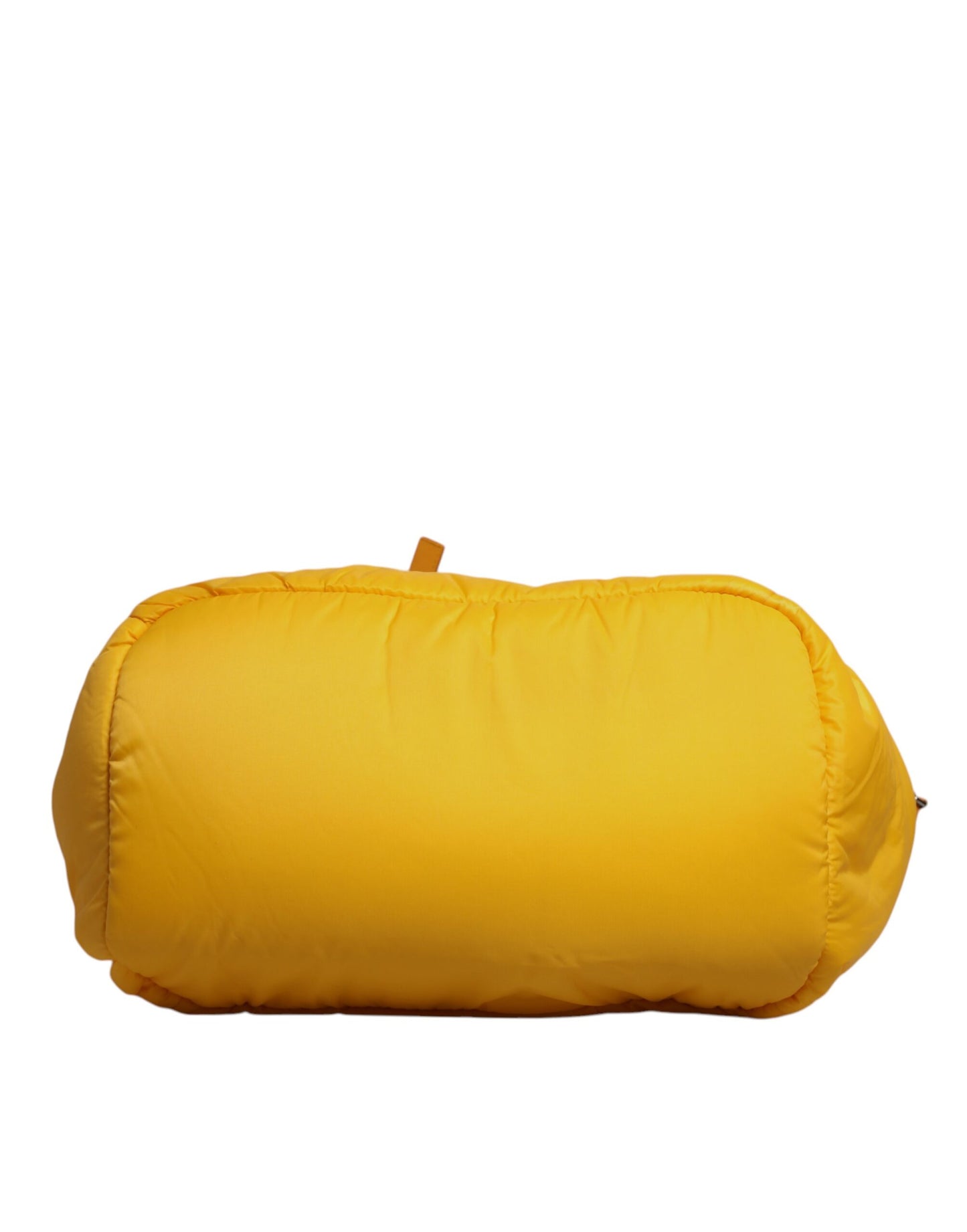 Dolce & Gabbana Yellow Orange Nylon Logo Plaque Hand Shoulder Duffle Bag