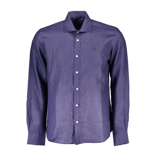 North Sails Blu Linen Men Shirt