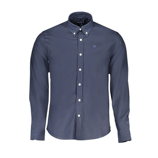 North Sails Blue Organic Cotton Men Shirt