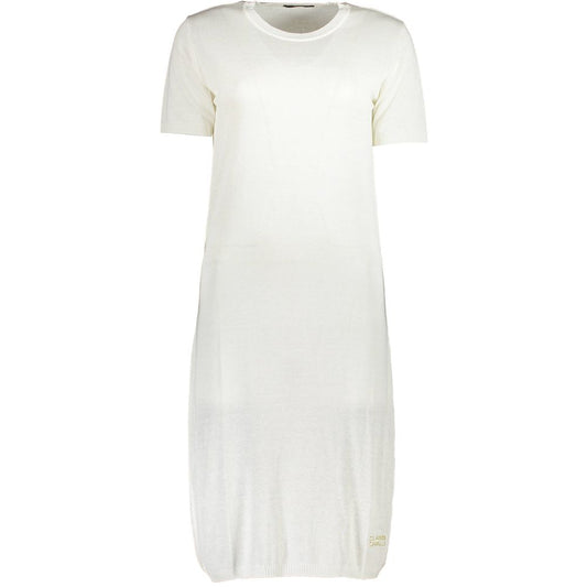 Cavalli Class Bianco Viscosa Women Dress