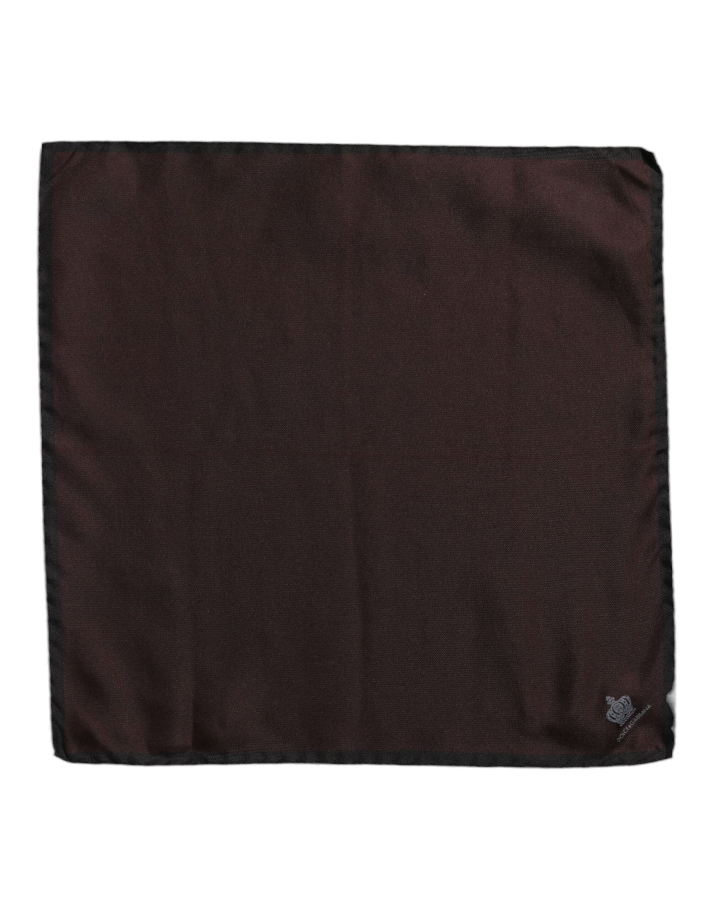 Dolce & Gabbana Brown DG Crown Silk Square Men Foulard Scarf