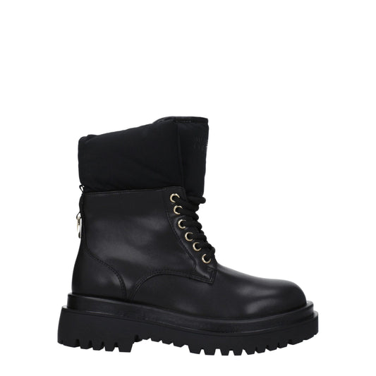 Versace Jeans Black Polyethylene Ankle Boots