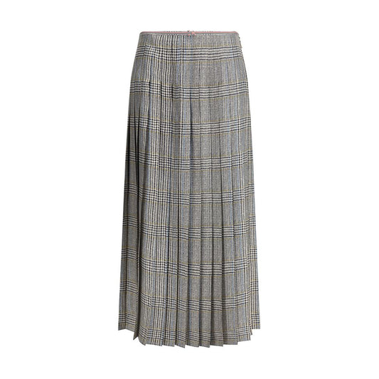 Thom Browne Multicolor Silk Midi Skirt
