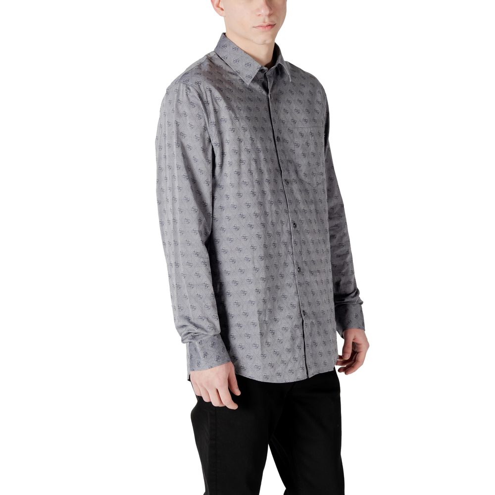 Guess Gray Cotton Dress Shirt