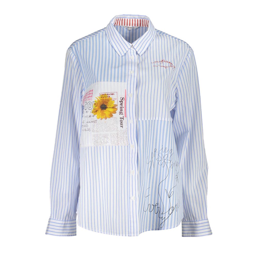 Desigual Azzurro Viscosa Woman Shirt