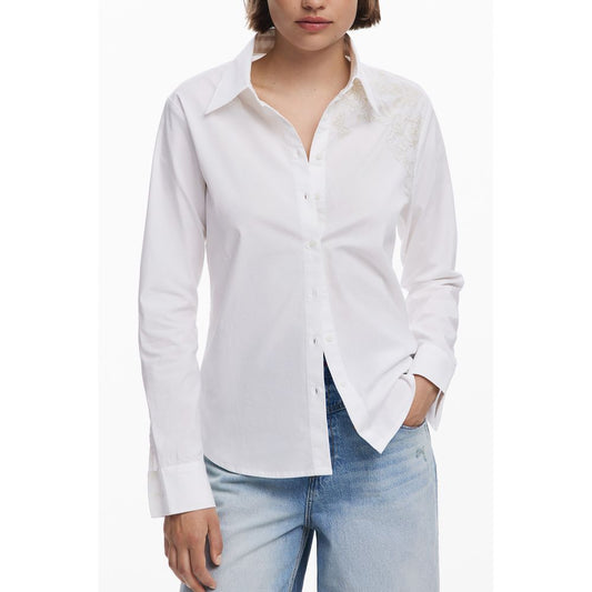 Desigual Bianco Cotton Womens Shirt