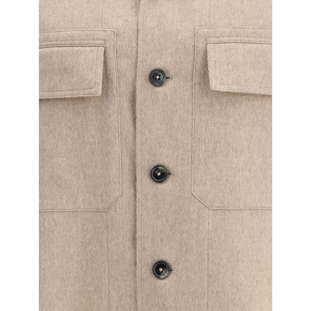 ZEGNA Beige Cashmere Coat
