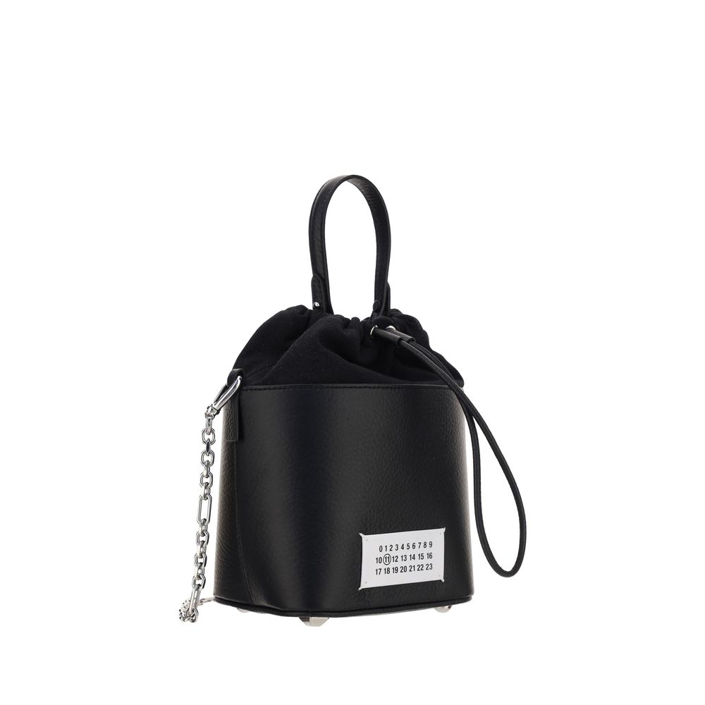 Maison Margiela Black Calf Leather Bos Taurus Shoulder Bag