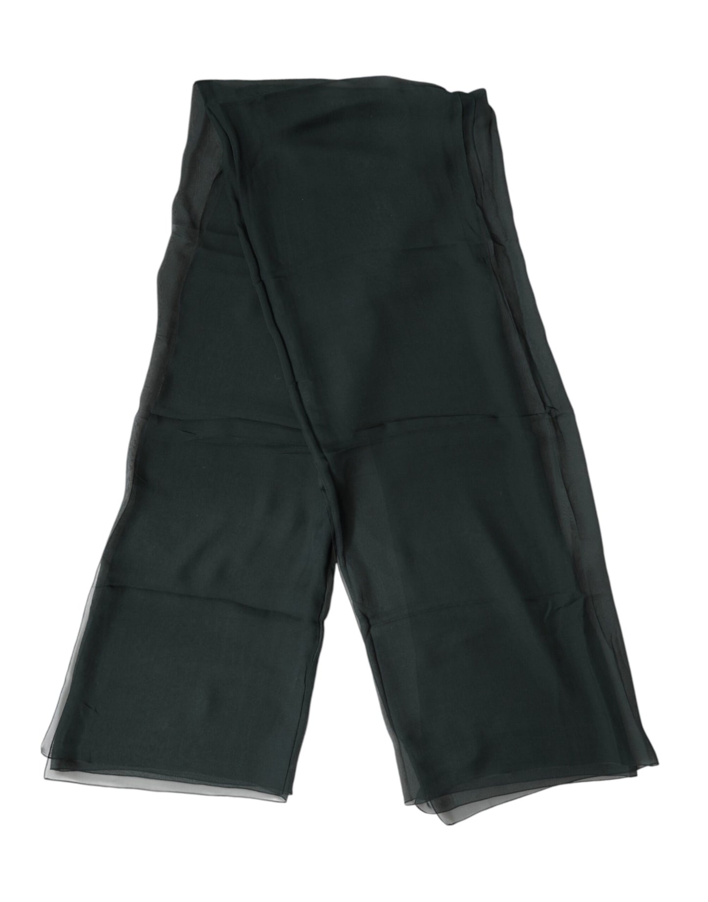 Dolce & Gabbana Dark Green Stole Silk Neck Wrap Shawl  Scarf